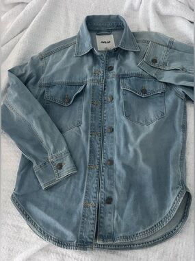 Aerie Light Blue Denim Button-Up Jacket Shirt size XS